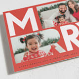 "Geometric Merry" - Holiday Cards in Santa Suit by Ana de Sousa - Detail