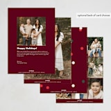 "Holipunch" - Holiday Cards in Cranberry by Annie Clark - Back of Card