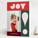 "Holipunch" - Holiday Cards in Cranberry by Annie Clark - Folded Card
