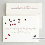 "Holipunch" - Holiday Cards in Cranberry by Annie Clark - FREE Recipient Addressing