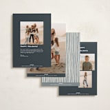 "Vintage Garland" - Holiday Cards in Juniper by Wildfield Paper Co - Back of Card Options