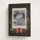 "Vintage Garland" - Holiday Cards in Holly Berry by Wildfield Paper Co - Folded Card