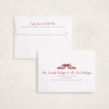 "Vintage Garland" - Holiday Cards in Holly Berry by Wildfield Paper Co - FREE Recipient Addressing