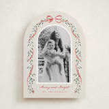 "Arch Garland" - Holiday Cards in Peppermint by Leah Bisch - Front