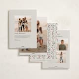 "Arch Garland" - Holiday Cards in Peppermint by Leah Bisch - Back of Card Options