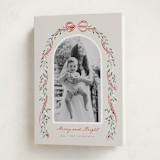 "Arch Garland" - Holiday Cards in Peppermint by Leah Bisch - Folded Card