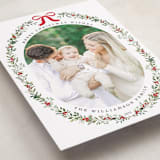 "Delicate Botanicals" - Holiday Cards in Holly Berry by Susan Moyal - Detail