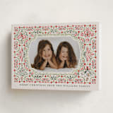 "Festive Folk Frame" - Holiday Cards in Cranberry by Paper Sun Studio - Folded Card