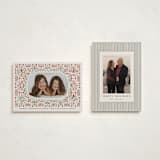 "Festive Folk Frame" - Holiday Cards in Cranberry by Paper Sun Studio - Photo Orientation Options