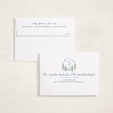 "Trees and bows" - Holiday Cards in Blue Jay by Creo Study - FREE Recipient Addressing