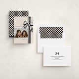 "ribbon wrapped" - Holiday Cards in Charcoal by Angela Marzuki - Assembled