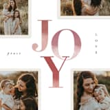 "Inner Joy" - Holiday Cards in Raspberry by Hooray Creative - Detail