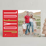 "Festive Type" - Holiday Cards in Candied Apple by Olivia Raufman - Front