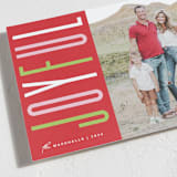 "Festive Type" - Holiday Cards in Candied Apple by Olivia Raufman - Detail