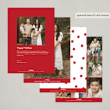 "Joyful Whimsy" - Holiday Cards in Candy Cane by Jessica Corliss - Back of Card Options