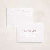 "Many Greetings" - Holiday Cards in Snow by Owl and Toad - FREE Recipient Addressing
