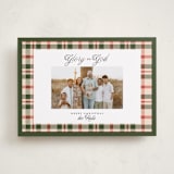 "Glory & Plaid" - Holiday Cards in Pine by Itsy Belle Studio - Front