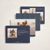 "Glory & Plaid" - Holiday Cards in Navy by Itsy Belle Studio - Back of Card Options