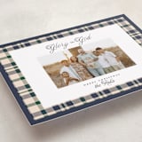 "Glory & Plaid" - Holiday Cards in Navy by Itsy Belle Studio - Detail