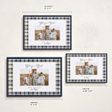 "Glory & Plaid" - Holiday Cards in Navy by Itsy Belle Studio - Formats Available