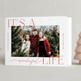 "It's A Wonderful Life" - Holiday Cards in Candy Cane by Jackie Crawford - Folded Card
