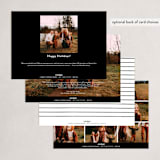 "Script Corner" - Holiday Cards in Noir by Emily Betts - Back of Card Options