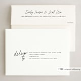"Script Corner" - Holiday Cards in Noir by Emily Betts - FREE Recipient Addressing