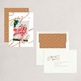 "Waving Ribbon" - Holiday Cards in Antique by Lauren Chism - Assembled