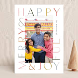 "merry&happy&joyful" - Holiday Cards in Gumdrop by Jennifer Wick - Front