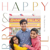 "merry&happy&joyful" - Holiday Cards in Gumdrop by Jennifer Wick - Detail