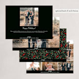 "Holiday Botanical" - Holiday Cards in Holly Berry by Susan Moyal - Back of Card Options