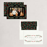"Holiday Botanical" - Holiday Cards in Holly Berry by Susan Moyal - Assembled