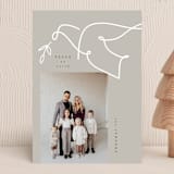 "Minimalist Dove" - Holiday Cards in Natural by Corinne Malesic - Front