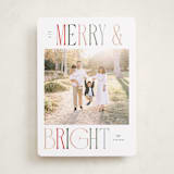 "Merry and Bright" - Holiday Cards in Snow by Pixel and Hank - Front