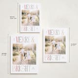 "Merry and Bright" - Holiday Cards in Snow by Pixel and Hank - Formats Available