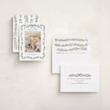 "Holly Garland and Bow" - Holiday Cards in Frost by Paula Pecevich - Assembled