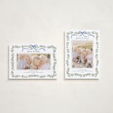 "Holly Garland and Bow" - Holiday Cards in Frost by Paula Pecevich - Photo Orientation Options
