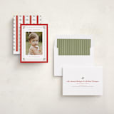 "Holly Berry Border" - Holiday Cards in Holly by Wildfield Paper Co - Assembled