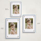 "Holly Berry Border" - Holiday Cards in Powder Blue by Wildfield Paper Co - Formats Available