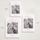 "Love Bow" - Holiday Cards in Berry by Kelly Schmidt - Formats Available