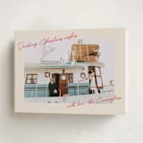 "Retro Postcard" - Holiday Cards in Candy Cane by Ekko Studio - Folded Card