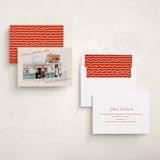 "Retro Postcard" - Holiday Cards in Candy Cane by Ekko Studio - Assembled