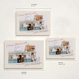 "Retro Postcard" - Holiday Cards in Candy Cane by Ekko Studio - Formats Available
