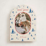 "Ski Time" - Holiday Cards in Blue Jay by Jen Ramsey - Front