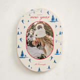 "Ski Time" - Holiday Cards in Blue Jay by Jen Ramsey - Front
