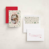 "Ski Time" - Holiday Cards in Sage by Jen Ramsey - Assembled