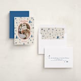 "Ski Time" - Holiday Cards in Blue Jay by Jen Ramsey - Assembled