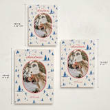 "Ski Time" - Holiday Cards in Blue Jay by Jen Ramsey - Formats Available