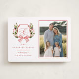 "Classic Merry Crest" - Holiday Cards in Holly Berry by Brooke Chandler - Front