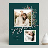 "FLORAL DUO" - Holiday Cards in Evergreen by Melanie Kosuge - Front